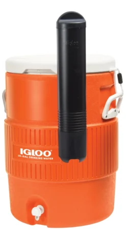 Koelbox Igloo 10 Gallon Seat Top Cup Dispenser Oranje Wit -Kampeeruitrusting 00042021