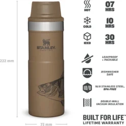Thermosbeker Stanley The Trigger Action Travel Mug Tan Peter Perch 0,47L -Kampeeruitrusting 3 1200x1200 1