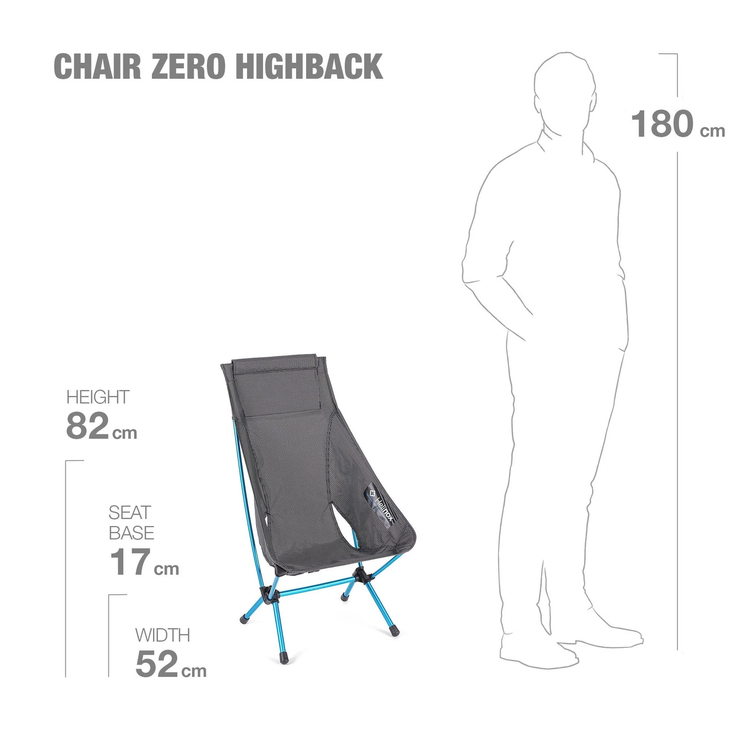 Campingstoel Helinox Chair Zero High-Back Grey 4 Campingstoel Helinox Chair Zero High-Back Grey - Afbeelding 4
