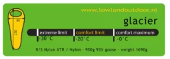 Slaapzak Lowland Glacier Lime (Links) -Kampeeruitrusting 4 glacier 4