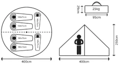 Tent Bo-Camp Urban Outdoor Streeterville Ø 4 Meter 5 Tent Bo-Camp Urban Outdoor Streeterville Ø 4 Meter -Kampeeruitrusting 4472500 03