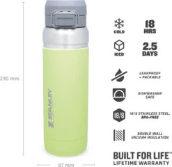 Thermosbeker Stanley The Quick Flip Citron 1,06L -Kampeeruitrusting 5 6939236411202 1