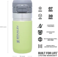 Thermosbeker Stanley The Quick Flip Citron 0,47L -Kampeeruitrusting 5 6939236411288 1