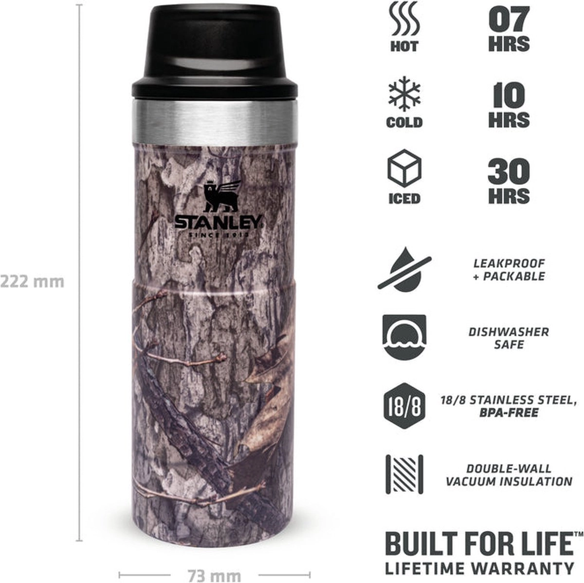 Thermosbeker Stanley The Trigger Action Travel Mug Country DNA Mossy Oak 0,47L 6 Thermosbeker Stanley The Trigger Action Travel Mug Country DNA Mossy Oak 0,47L - Afbeelding 6