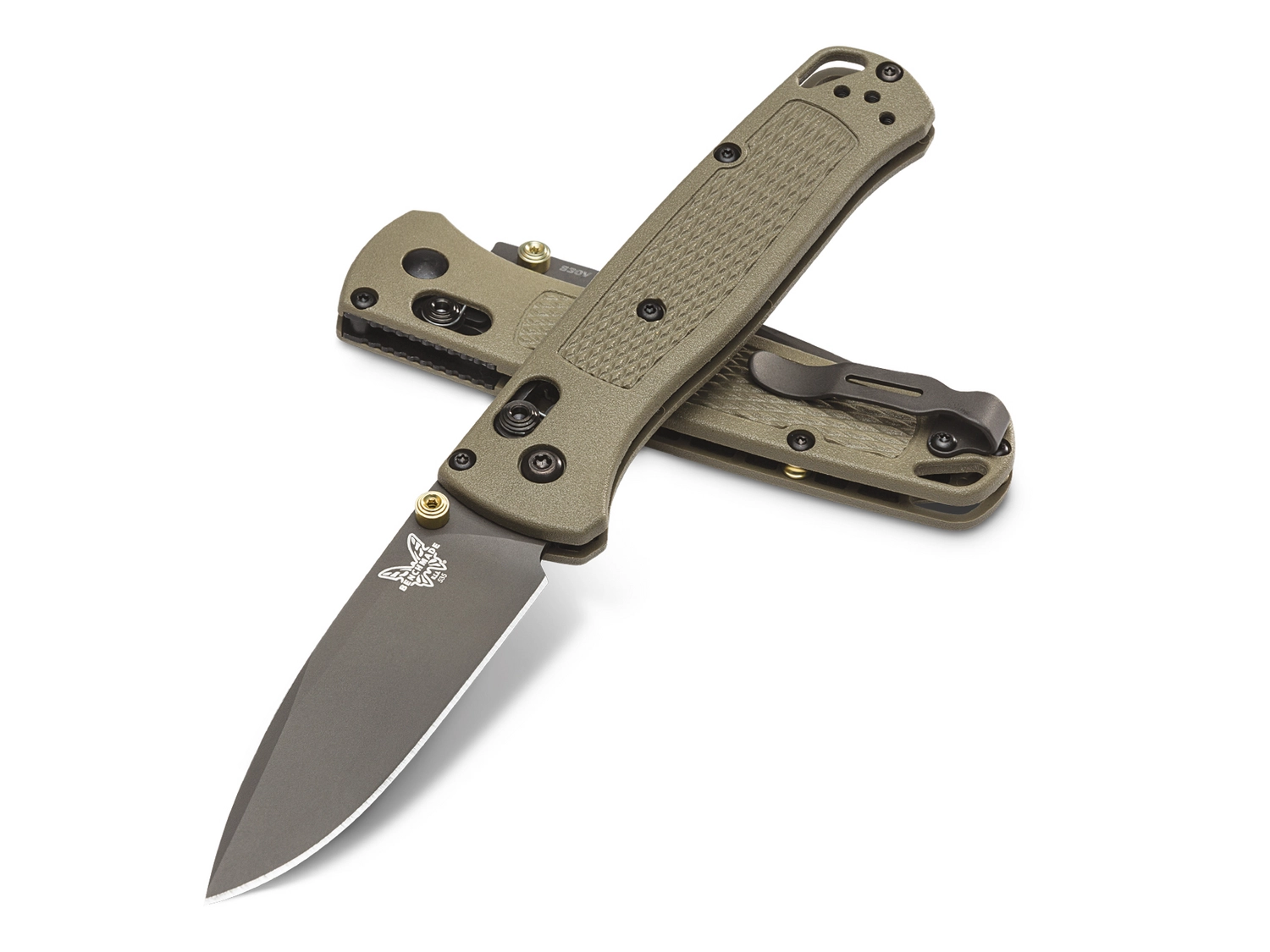 Vouwmes Benchmade Bugout Gray Blade/Green Handle 2 Vouwmes Benchmade Bugout Gray Blade/Green Handle - Afbeelding 2