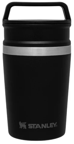 Thermosbeker Stanley The Shortstack Matte Black 0,23L -Kampeeruitrusting Large JPG The20Adventure20Shortstack20Travel20Mug208oz20Matte20Black 4