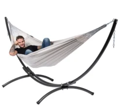 Hangmat Tropilex Double Comfort Pearl -Kampeeruitrusting hammock comfort pearl 54