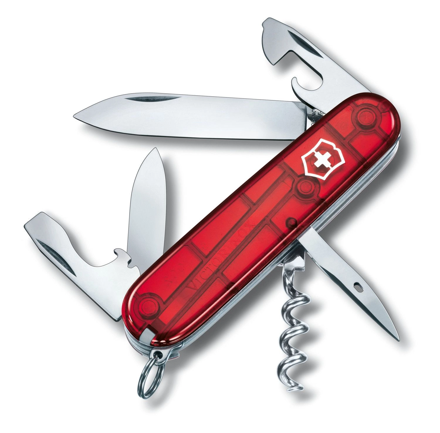Zakmes Spartan Transparant Rood Victorinox 1 Zakmes Spartan Transparant Rood Victorinox