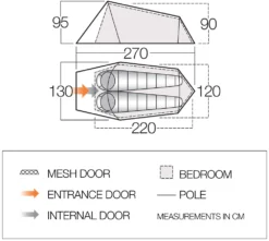 Tent Vango Soul 200 Treetops -Kampeeruitrusting vango 2019 tents floorplan soul 200 1