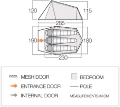 Tent Vango Soul 300 Treetops 15 Tent Vango Soul 300 Treetops -Kampeeruitrusting vango 2019 tents floorplan soul 300 1